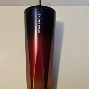 STARBUCKS,SUMMER 2022  PURPLE/PINK/ORANGE OMBER 24 OZ. METAL TUMBLR